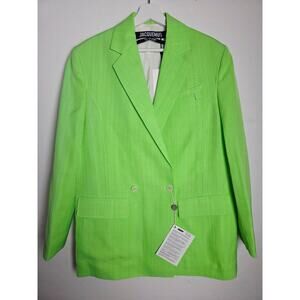 Jacquemus Le Splash Neon Green Blazer EU 34 US Small Oversized  La Veste Marino